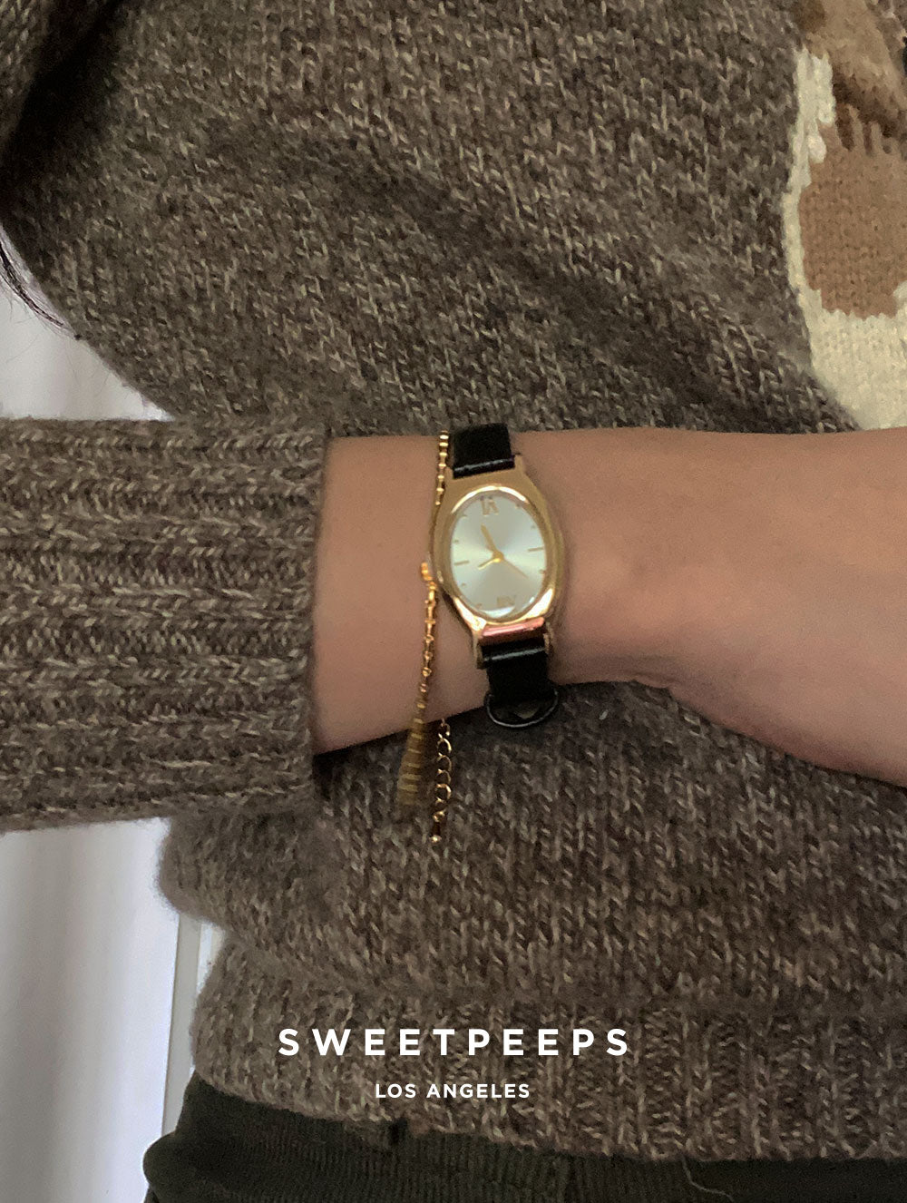 Classic Gold Leather Band Watch