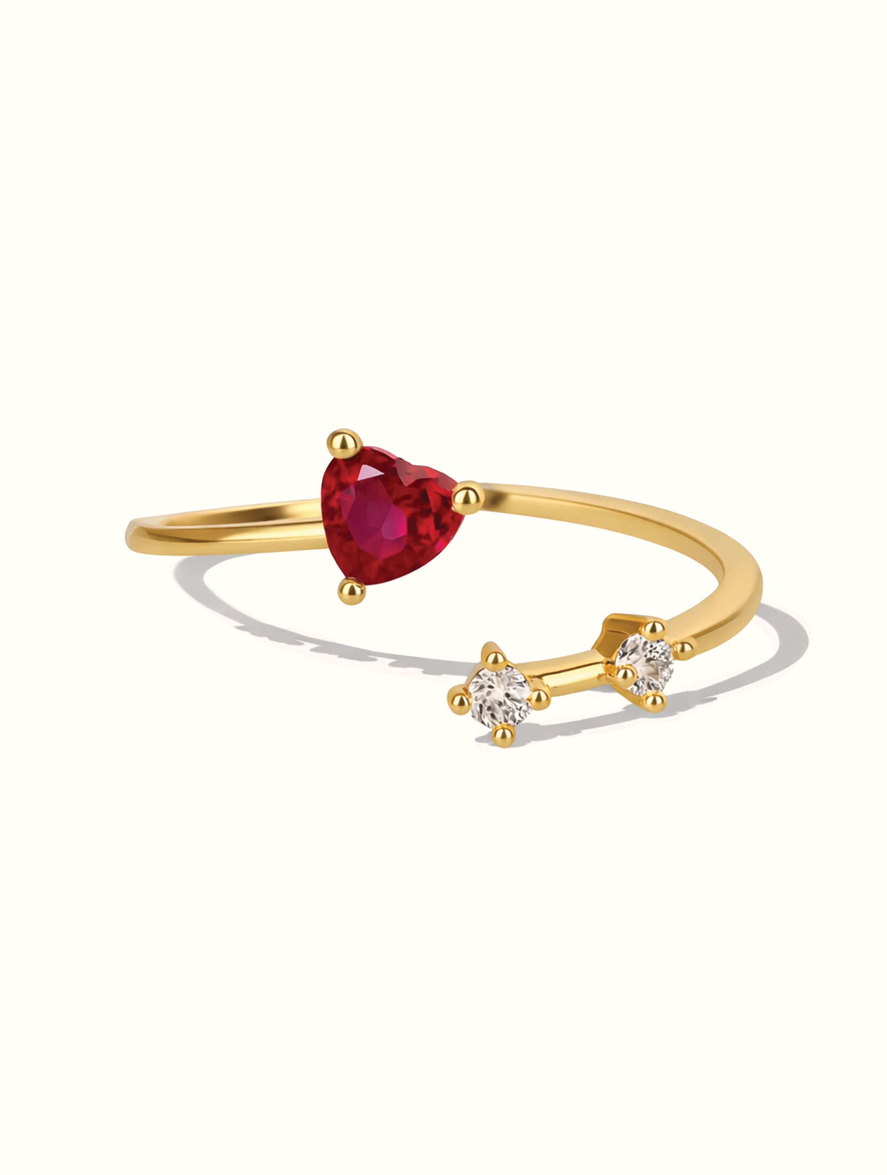 Nori Red Heart Wrap Ring
