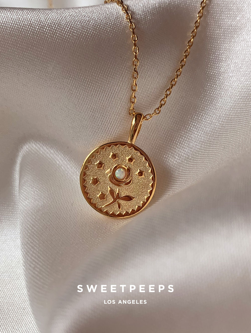 Debossed Rose Necklace