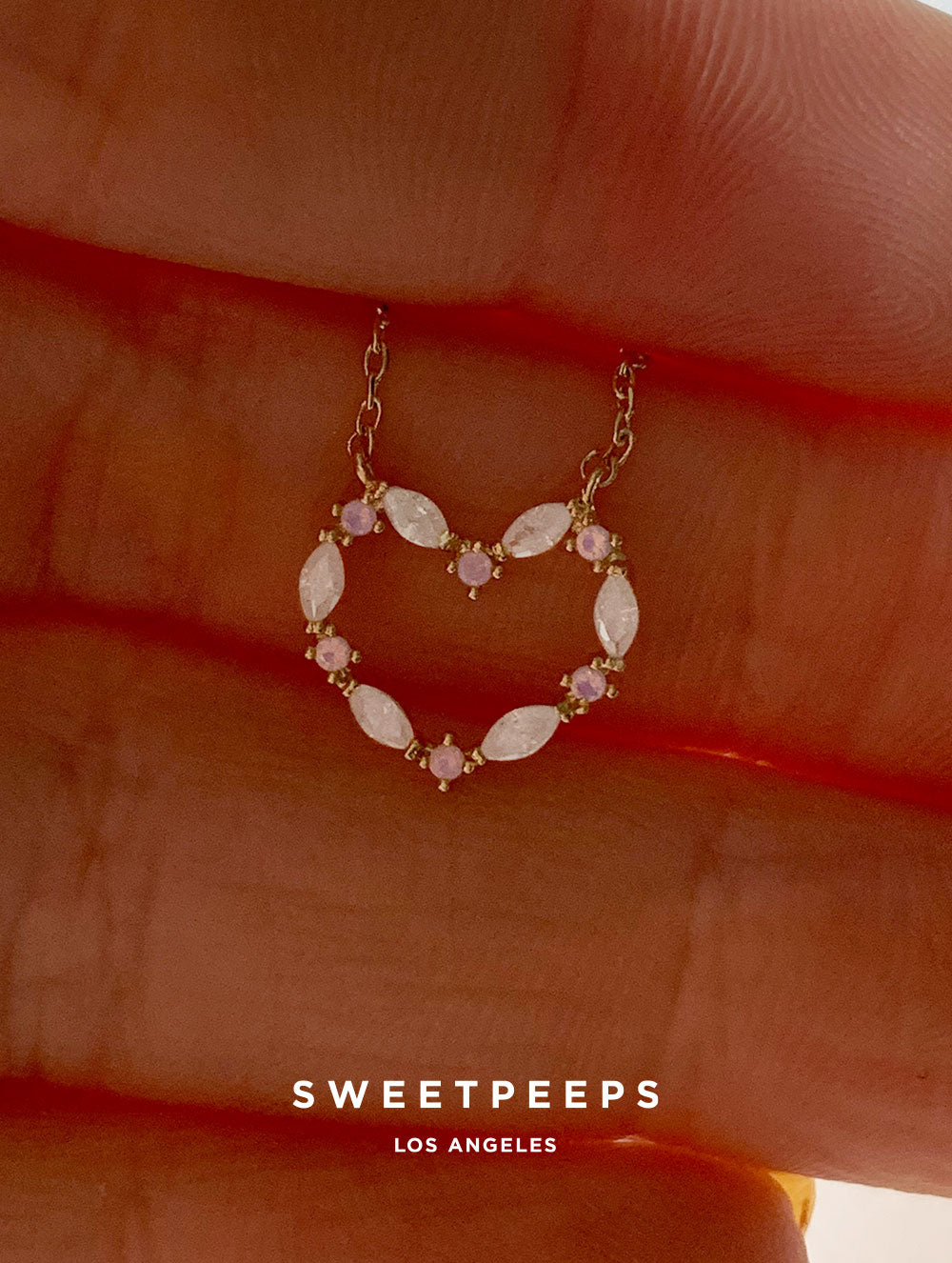Livia Pastel Heart Necklace