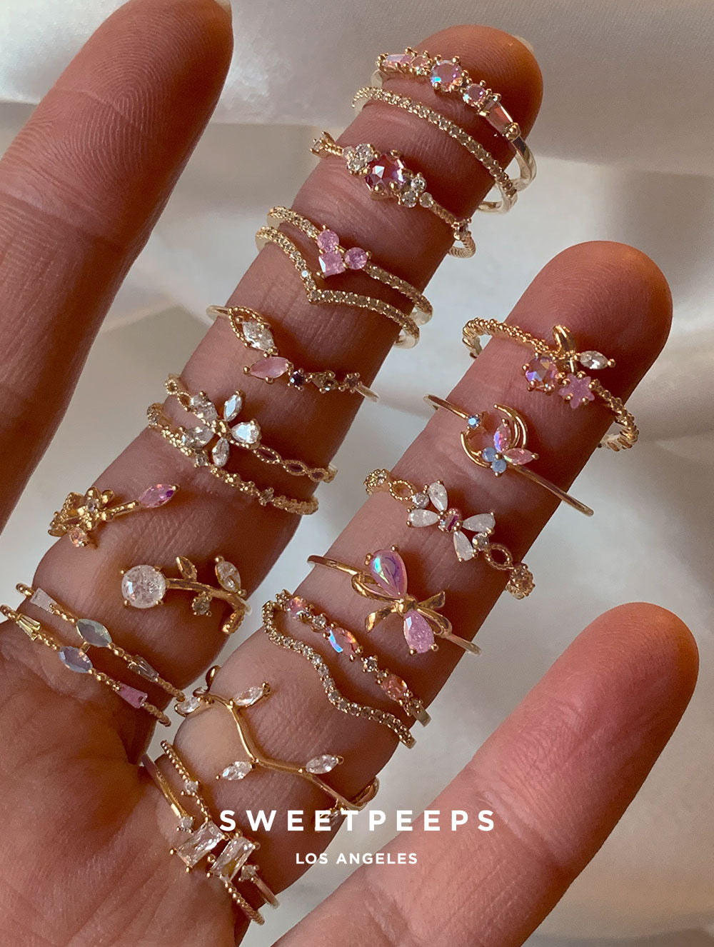 Francesca Stacked Gems Ring