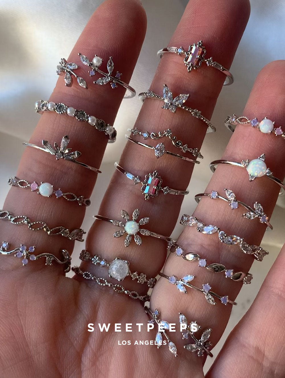 Leaves All Around Ring - Silver