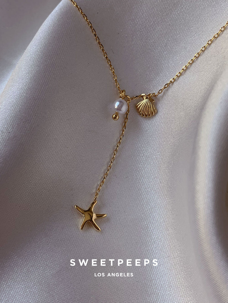 Starfish Lariat Necklace