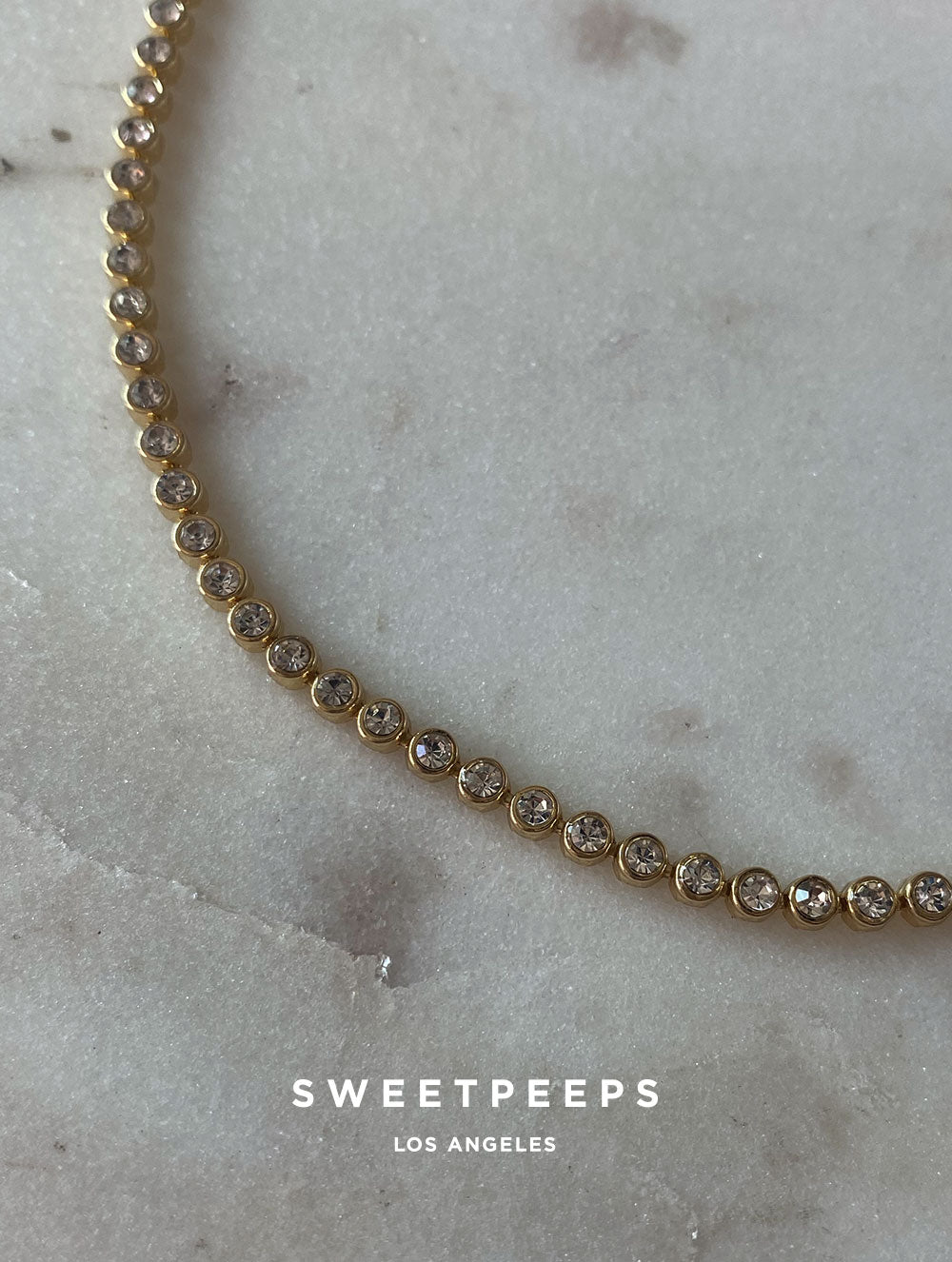 Circle Cut Tennis Necklace