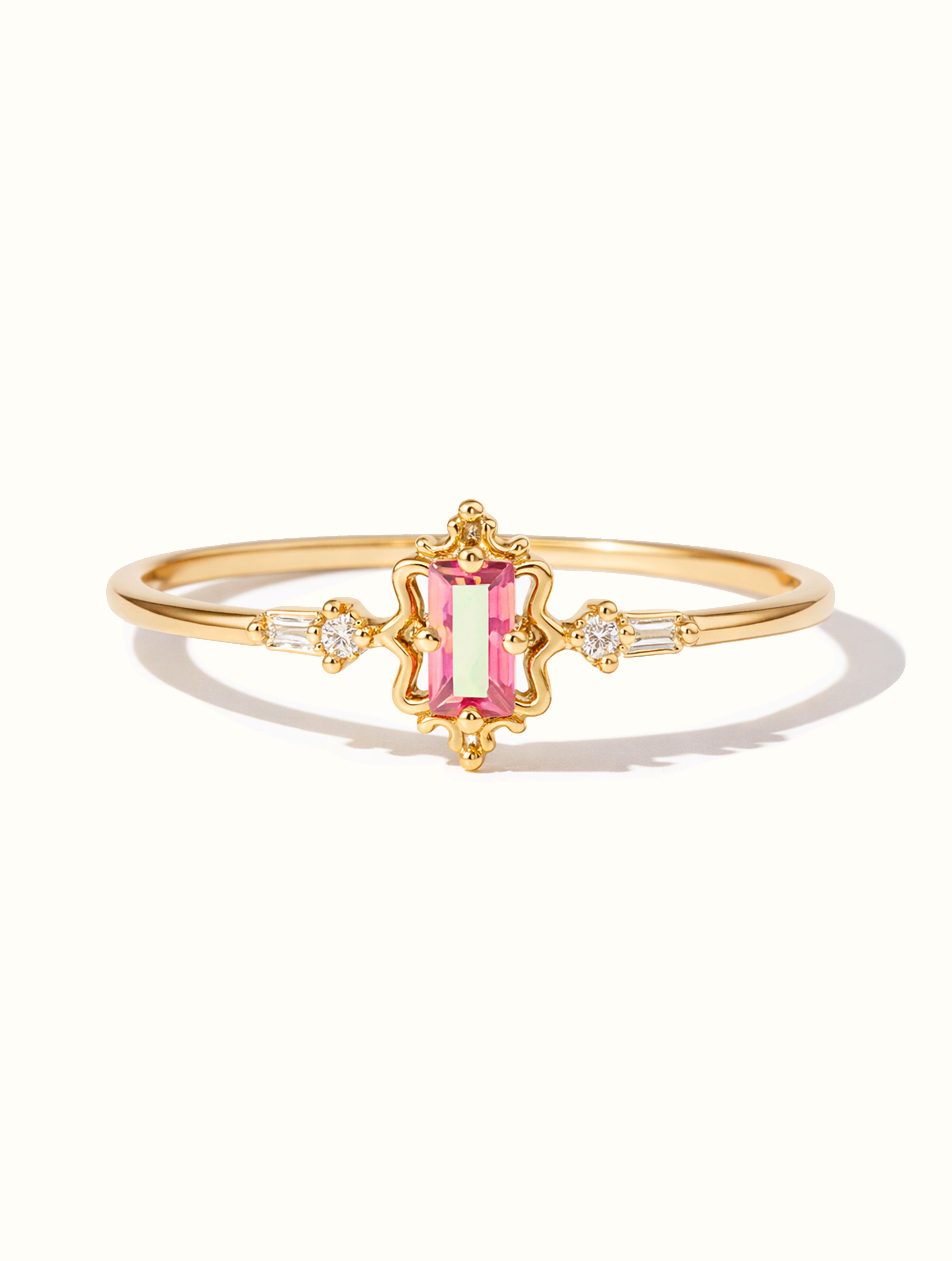 Frame Rectangle Gem Ring