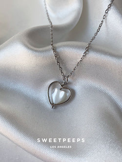 Silver Babydoll Heart Necklace