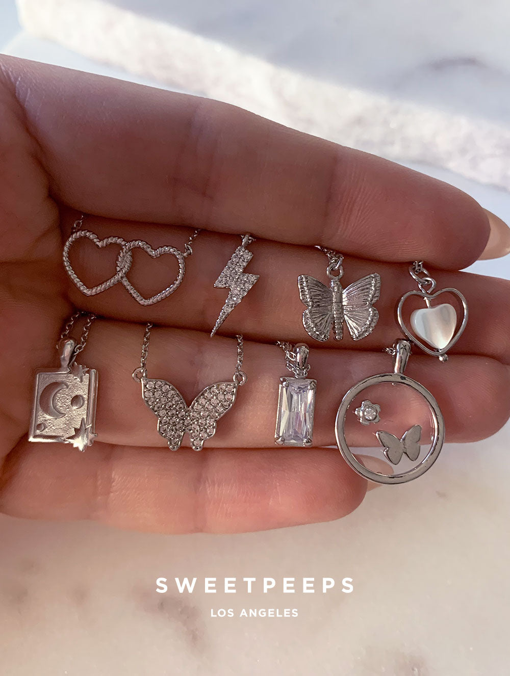 Silver Sweet Bow Necklace