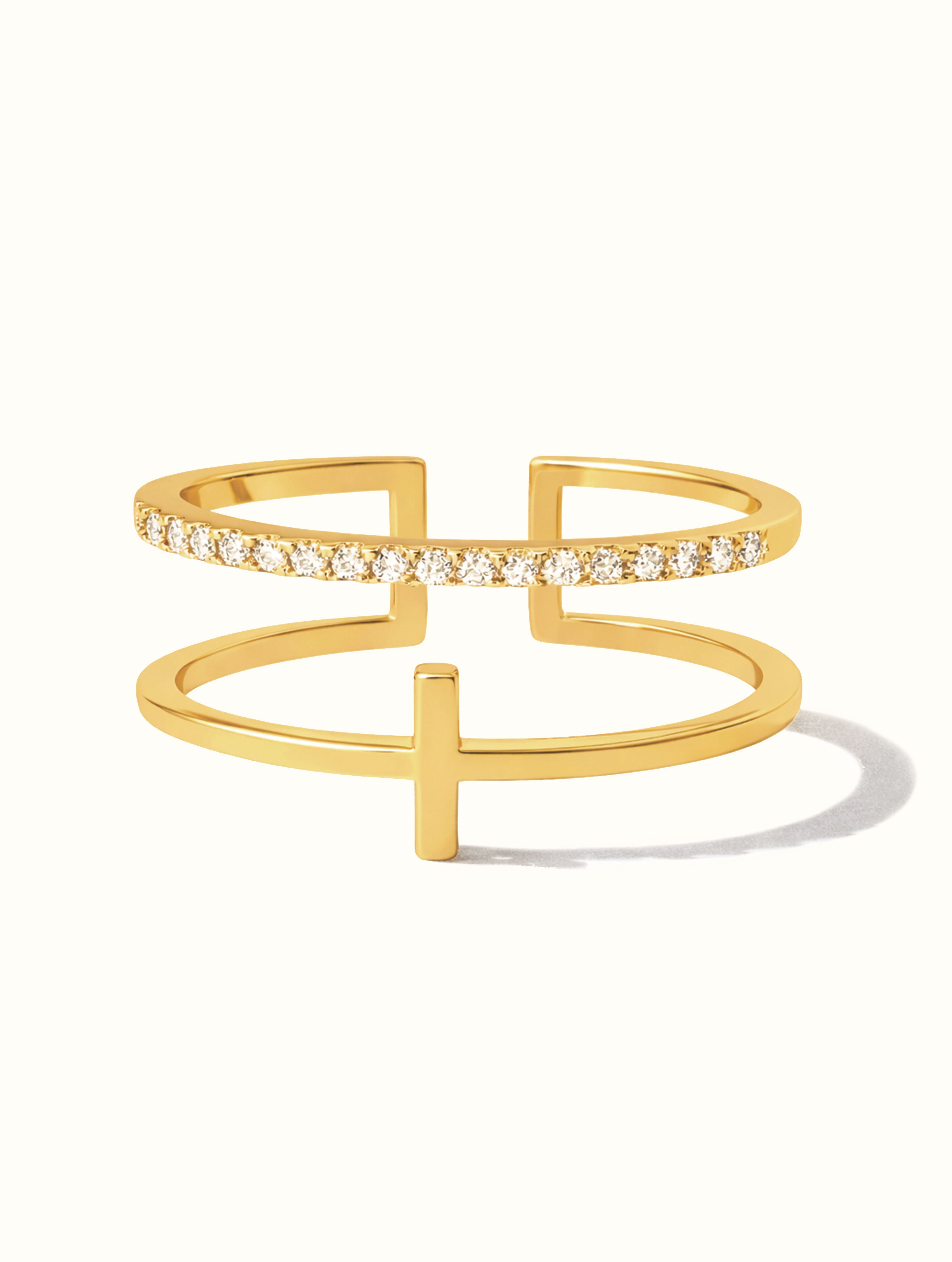 Classic Band Cross Ring