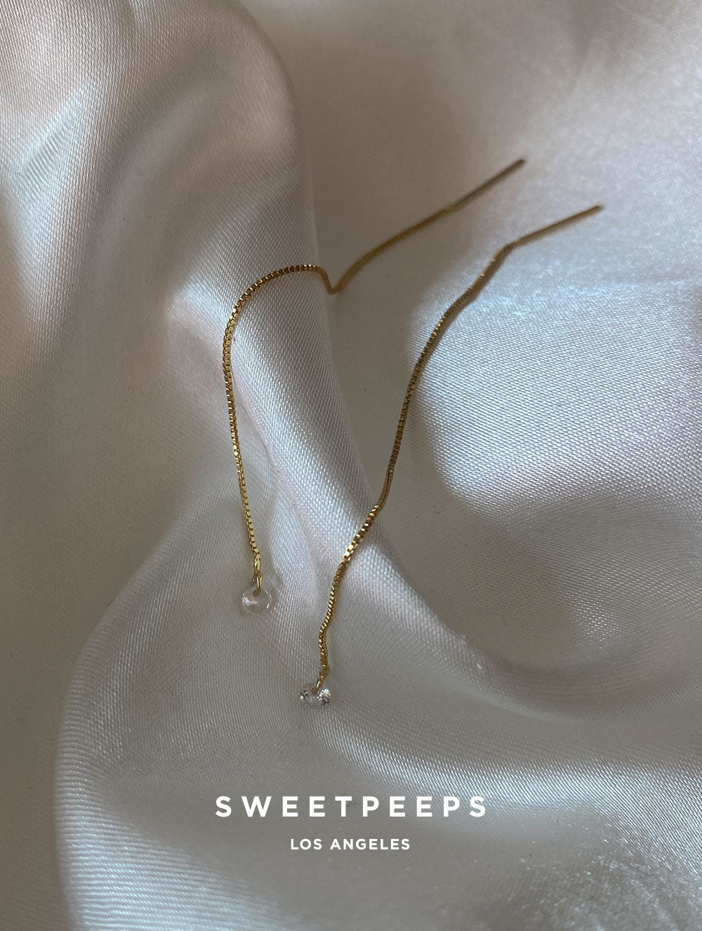 Thread Crystal Earrings