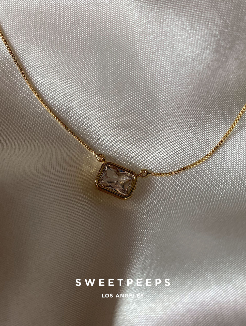 Daily Rectangle Stone Necklace