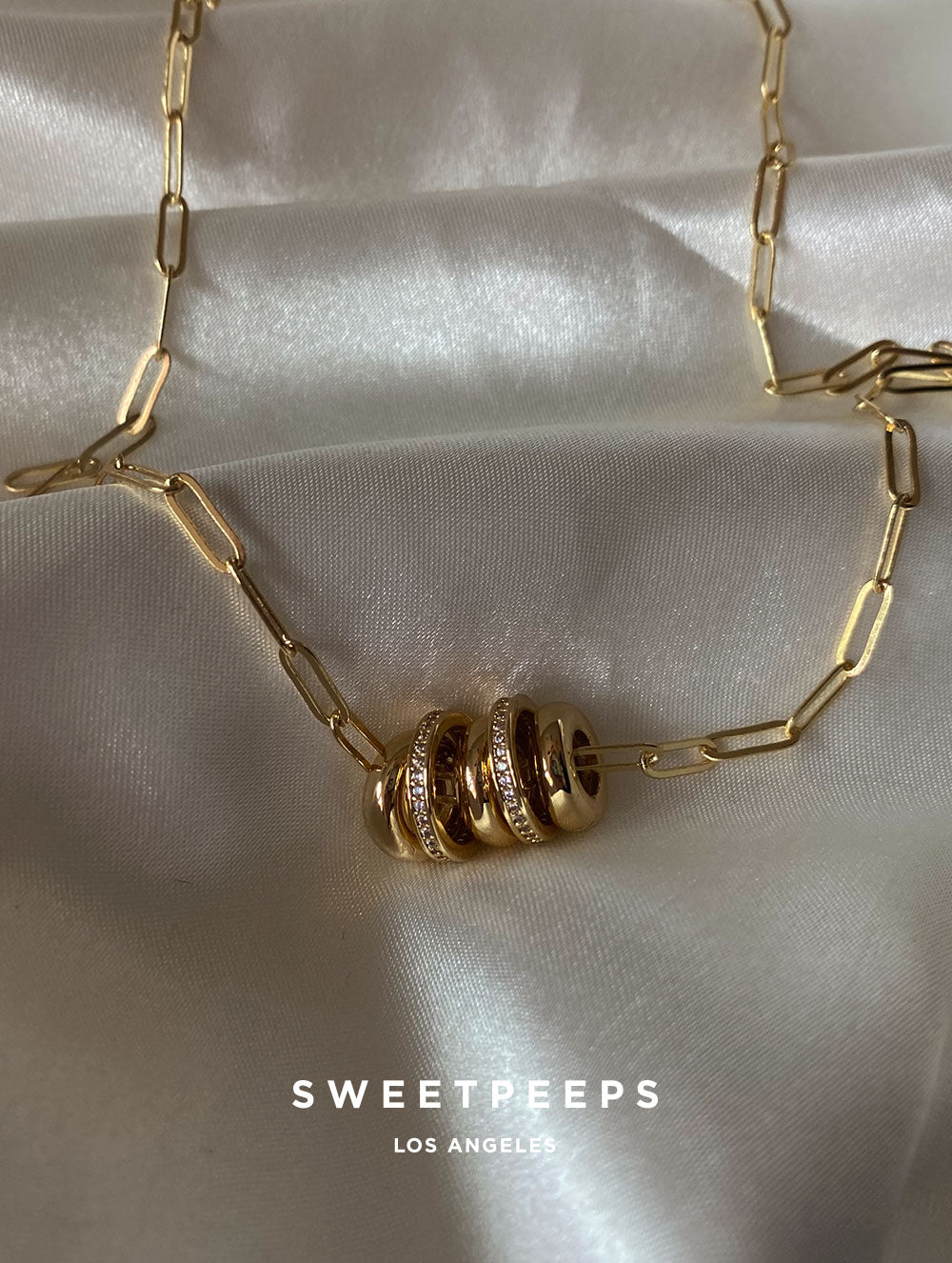 5 Rings Link Necklace