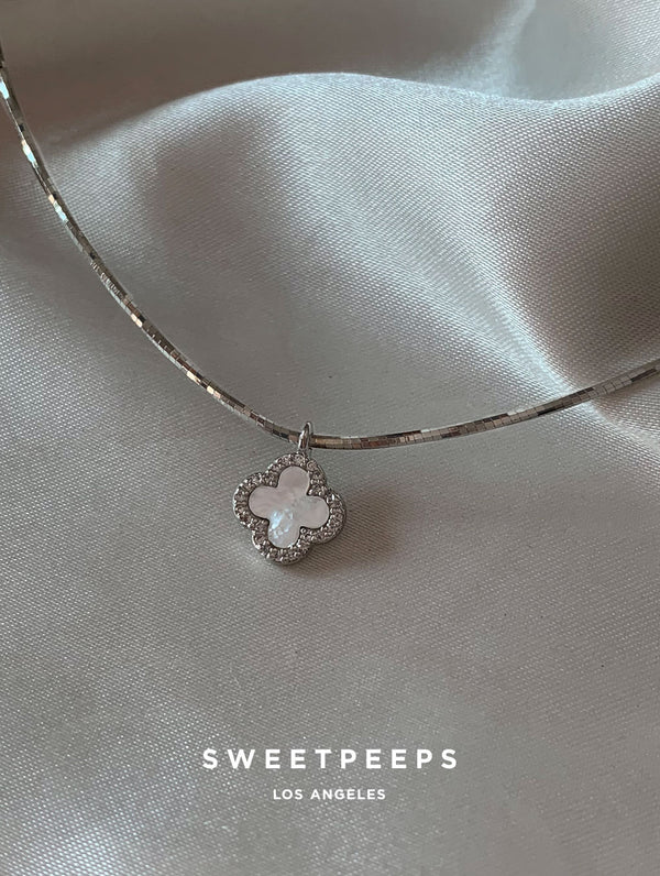 Clover Bold Necklace - Silver