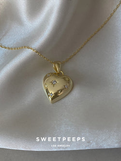 Diary Heart Star Necklace