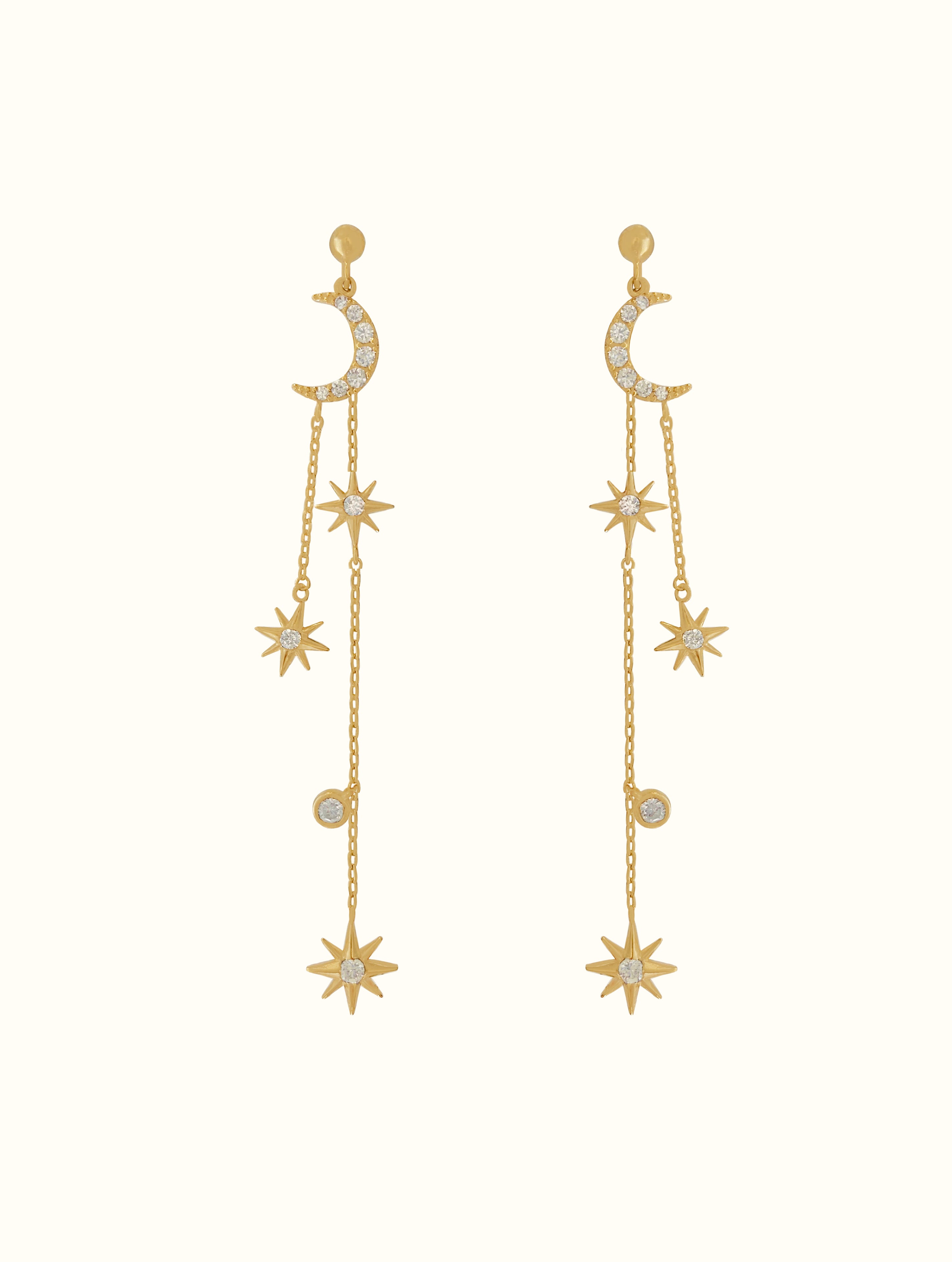 Stardust Crescent Studs