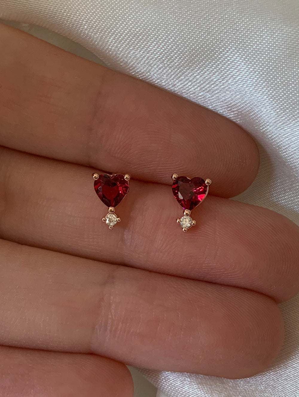 Teeny Tiny Red Heart Studs – SP Inc.