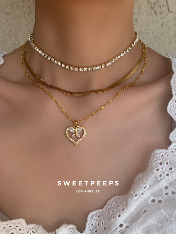 Butterfly Heart Necklace (BH)