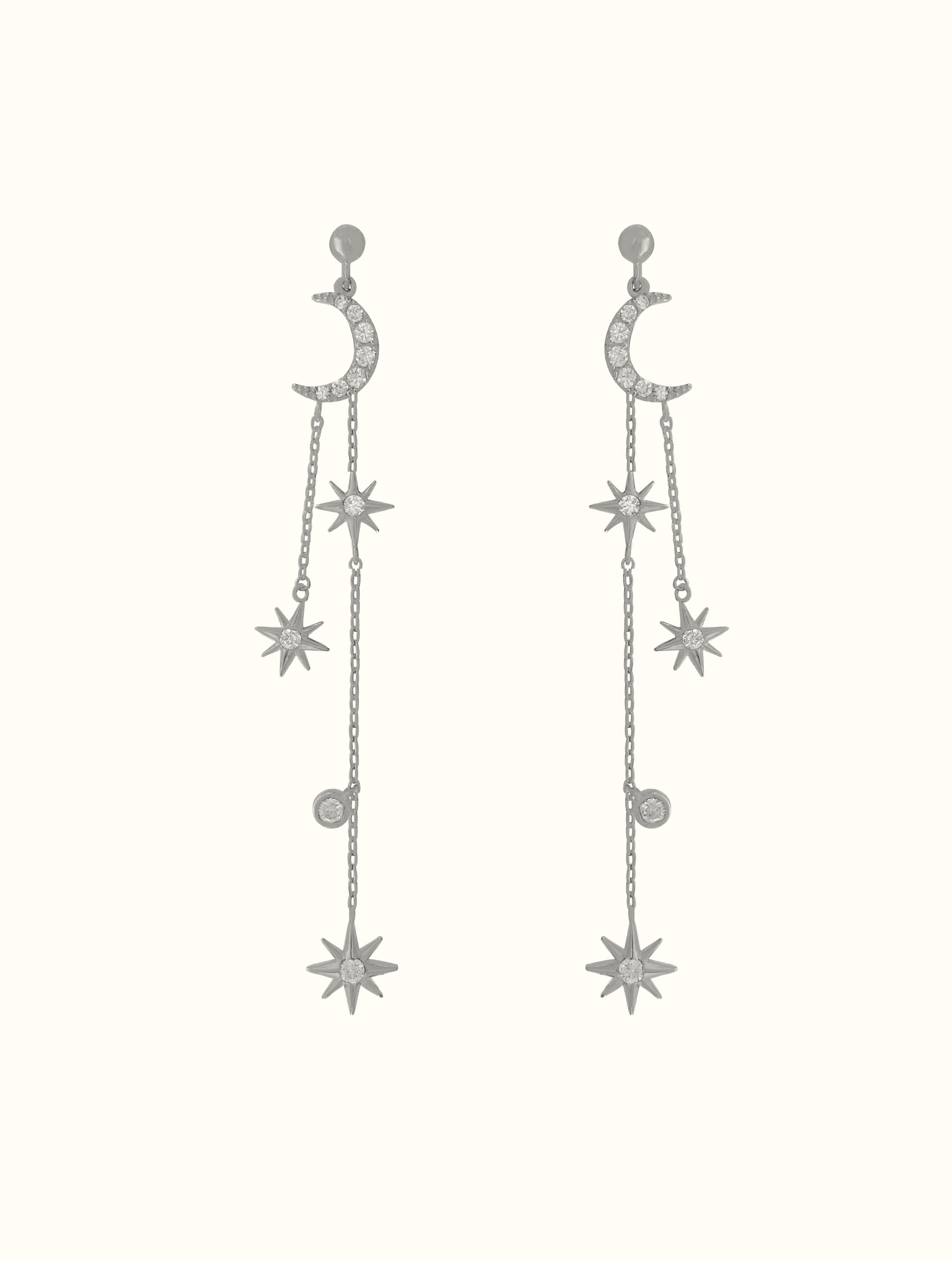 Stardust Crescent Studs