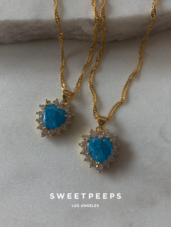 Blue Royal Heart Necklace