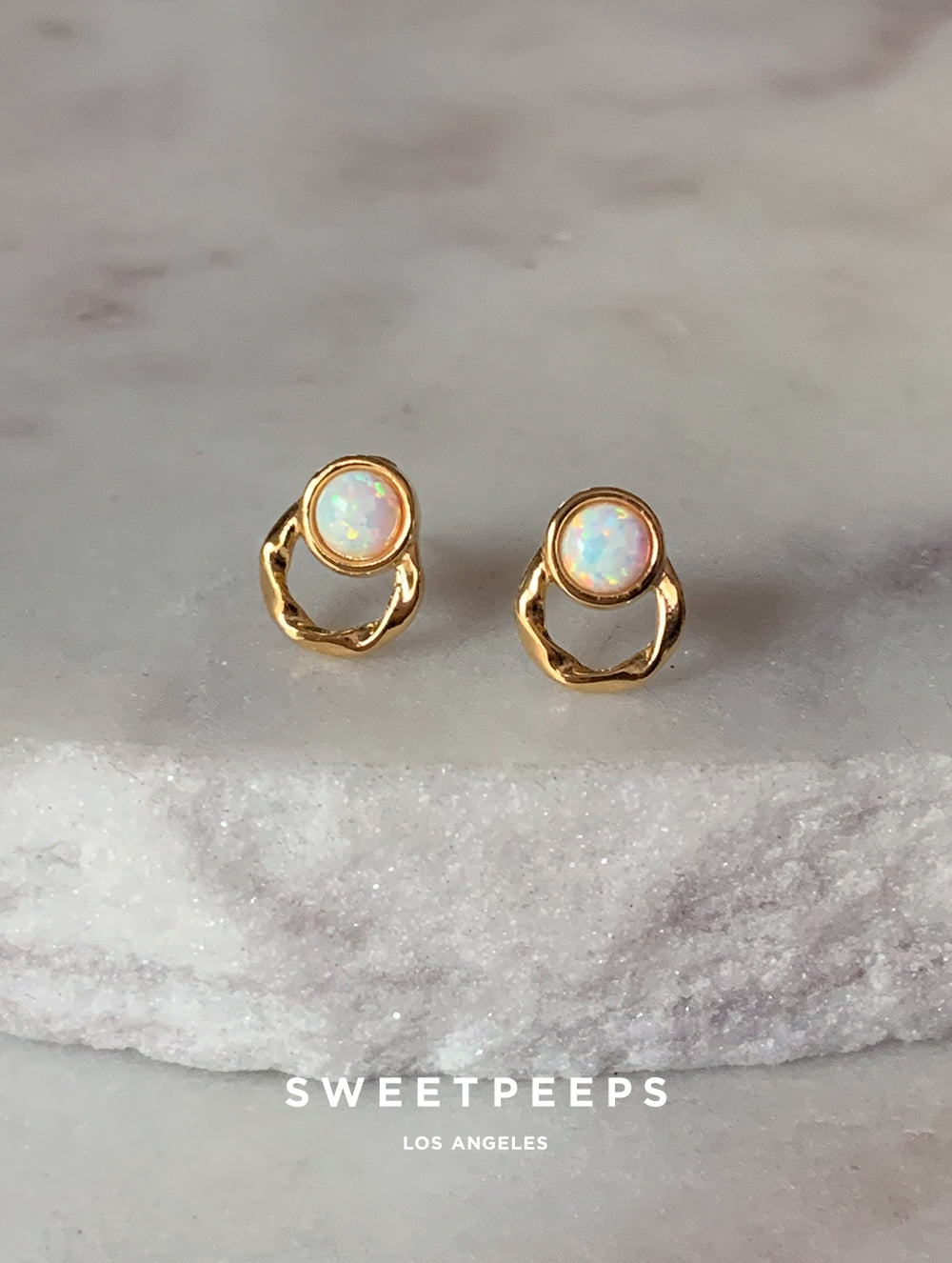 Opal Round Studs