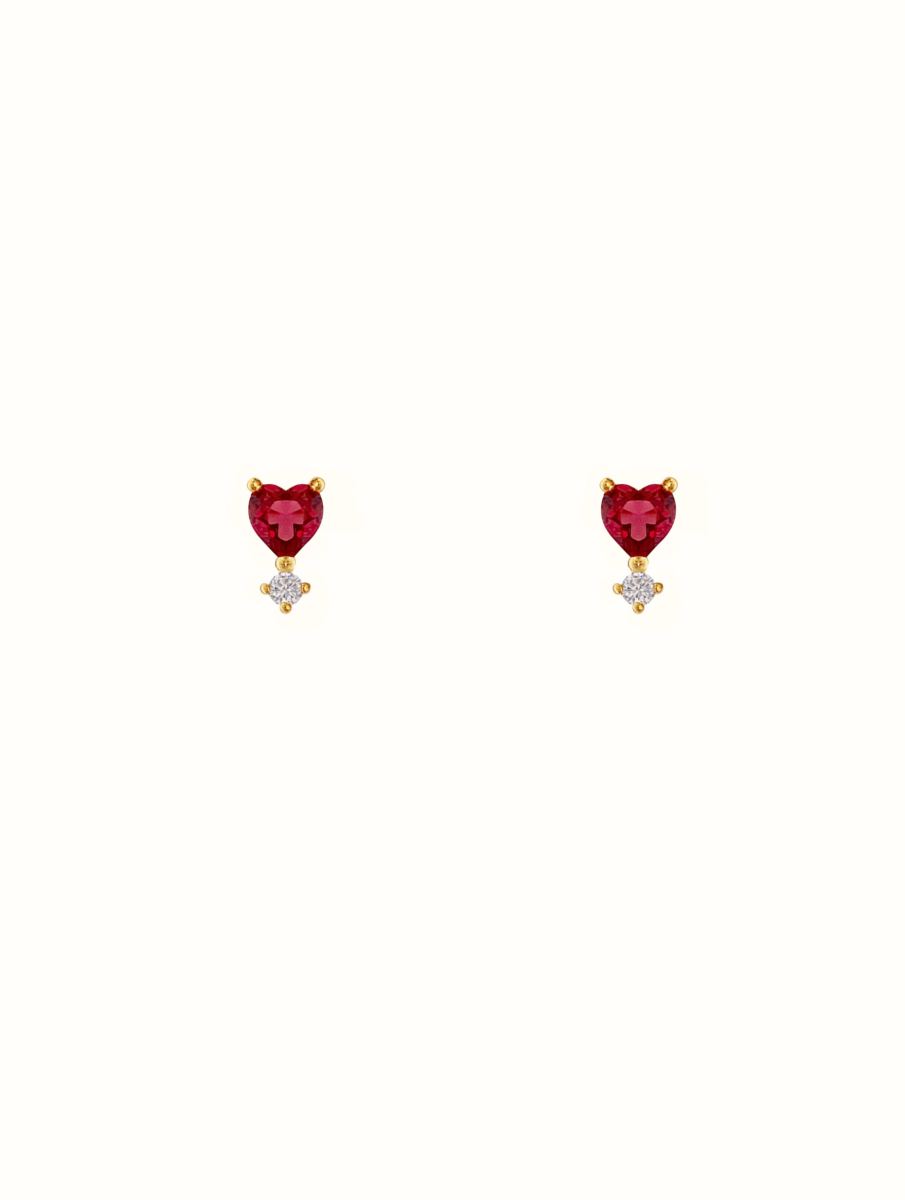 Teeny Tiny Red Heart Studs – SP Inc.
