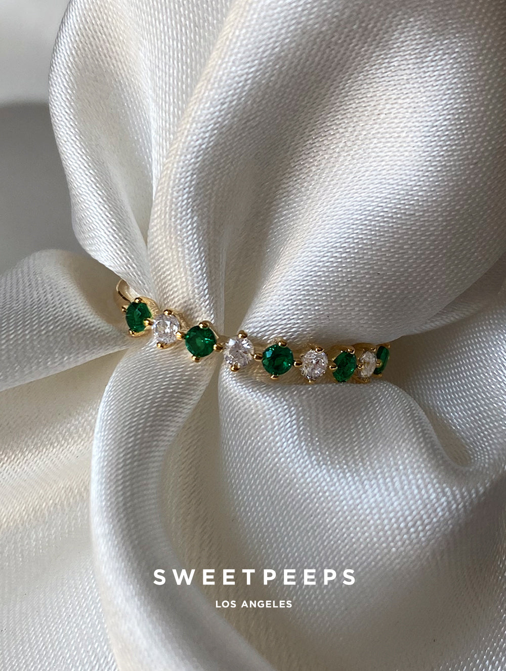 Noble Green Dainty Ring