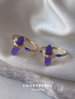 Protection Purple Crystal Ring