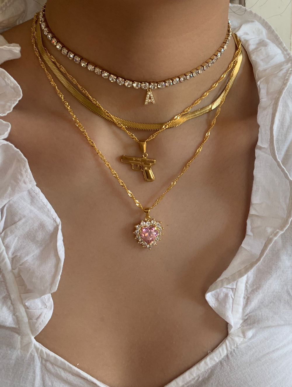 Pink Magic Heart Necklace (M)
