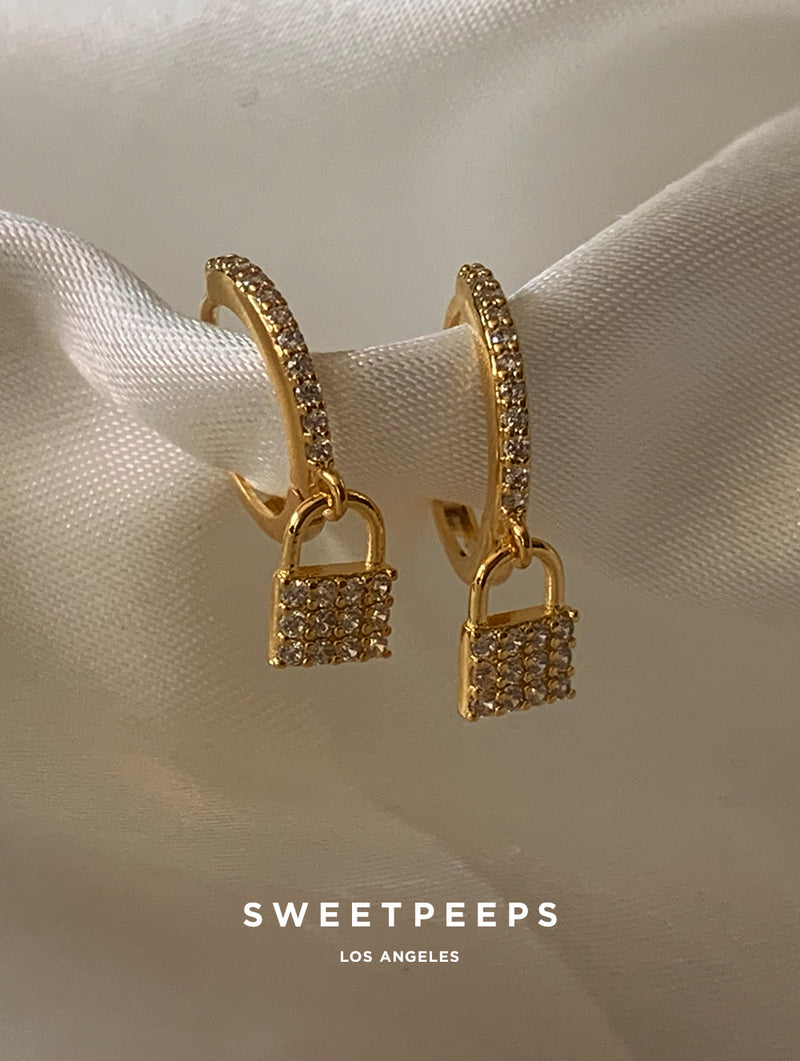 Gold Dipped Tiny Lock Hoops