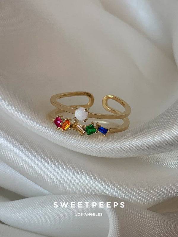 Rainbow Gem Ring