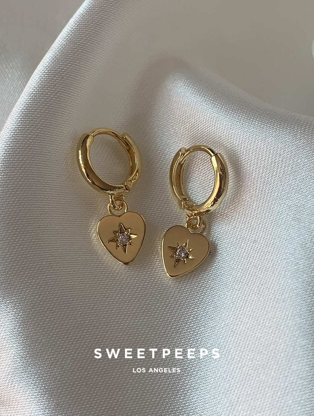 Tiny Heart Starfire Hoops