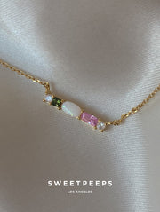 Opal Gems Bar Necklace