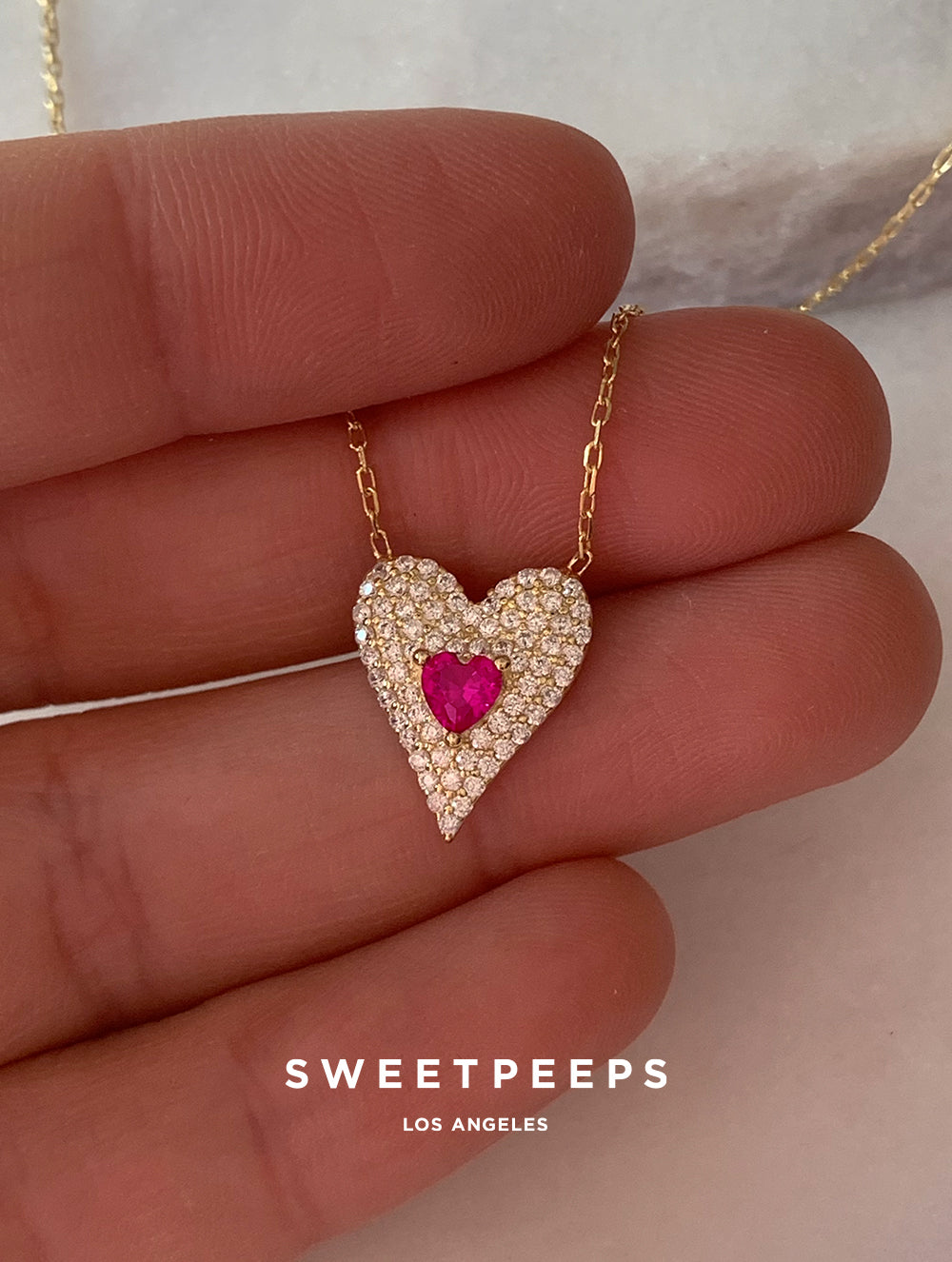 Star Power Heart Necklace