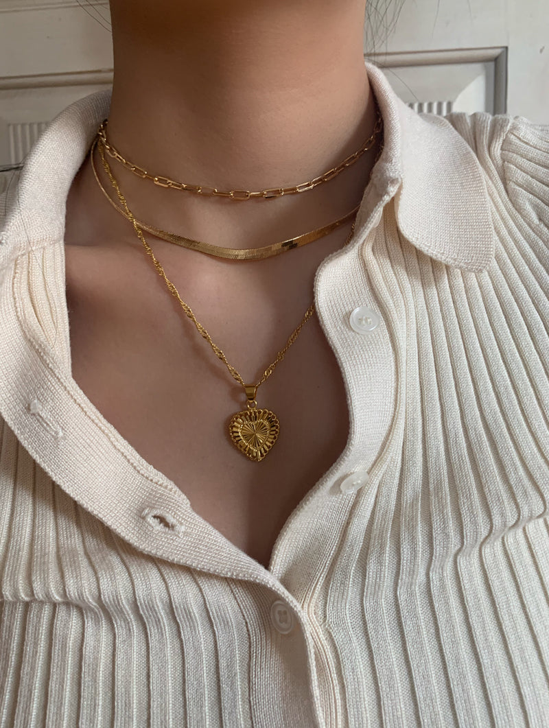 Gold Filled Lovers Heart Necklace