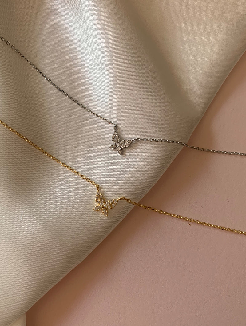 18K Gold Dipped Teeny Tiny Butterfly Necklace