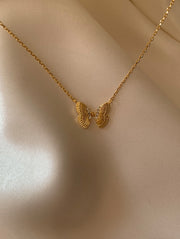 18K Gold Dipped Tiny Butterfly Necklace