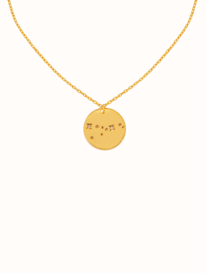 18K Gold Dipped Zodiac Pendant Necklace