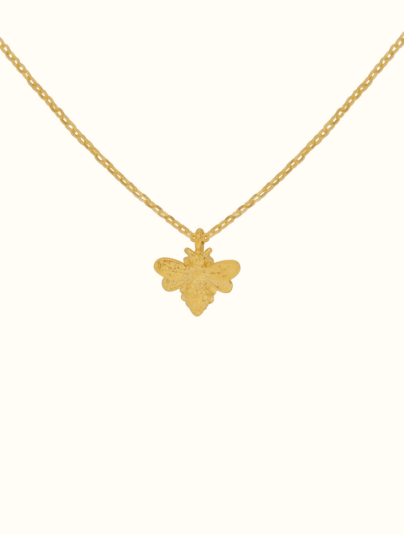 18K Gold Dipped Tiny Bee Necklace