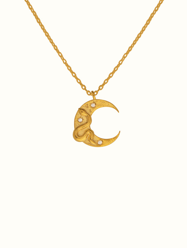 Snake Crescent Necklace