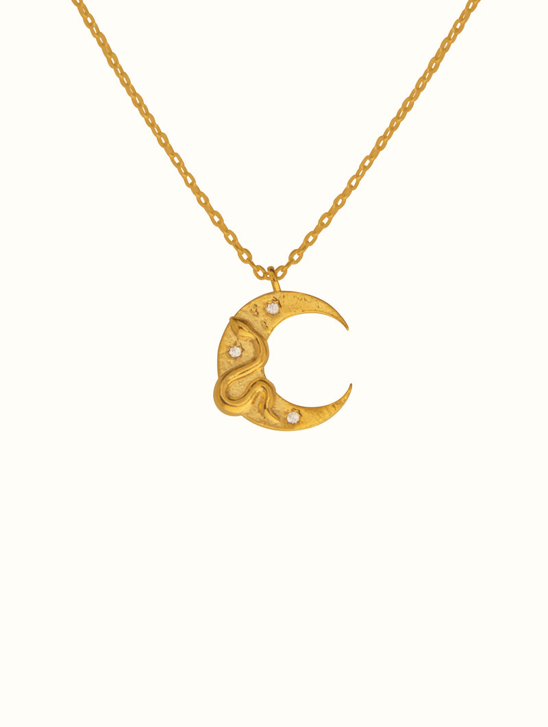 Snake Crescent Necklace