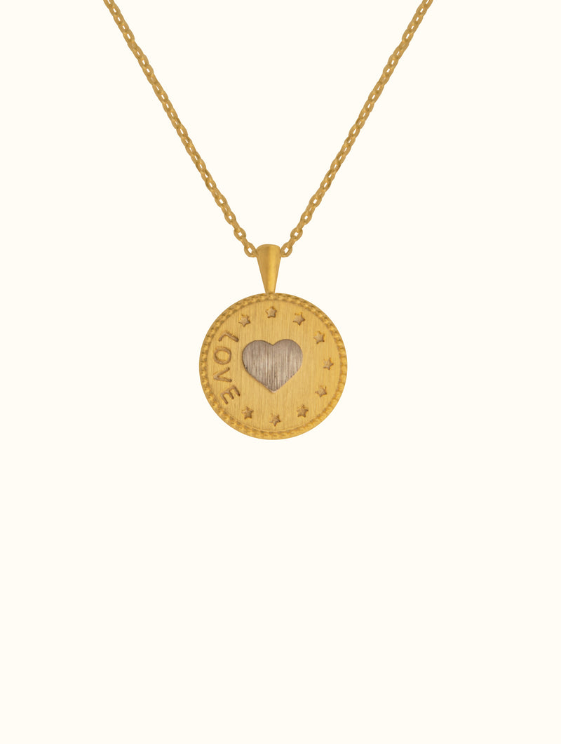 Love Coin Pendant Necklace