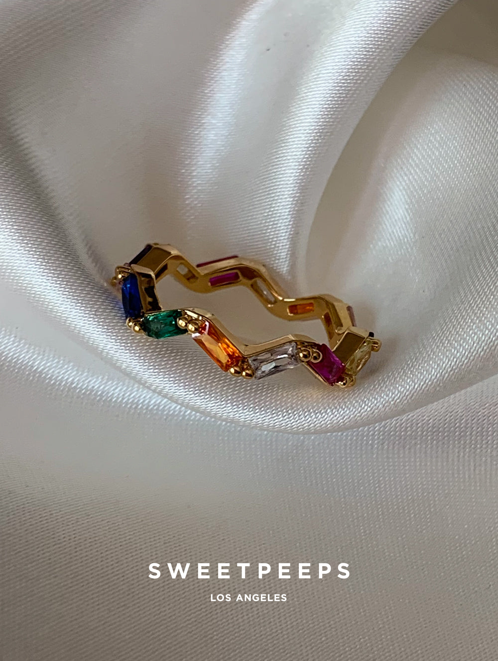 Chevron Rainbow Ring