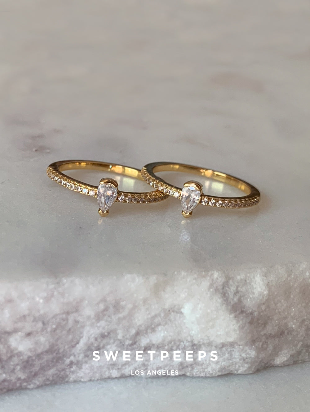 Ultra Thin Pear Shape Ring