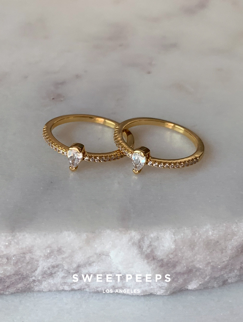 Ultra Thin Pear Shape Ring