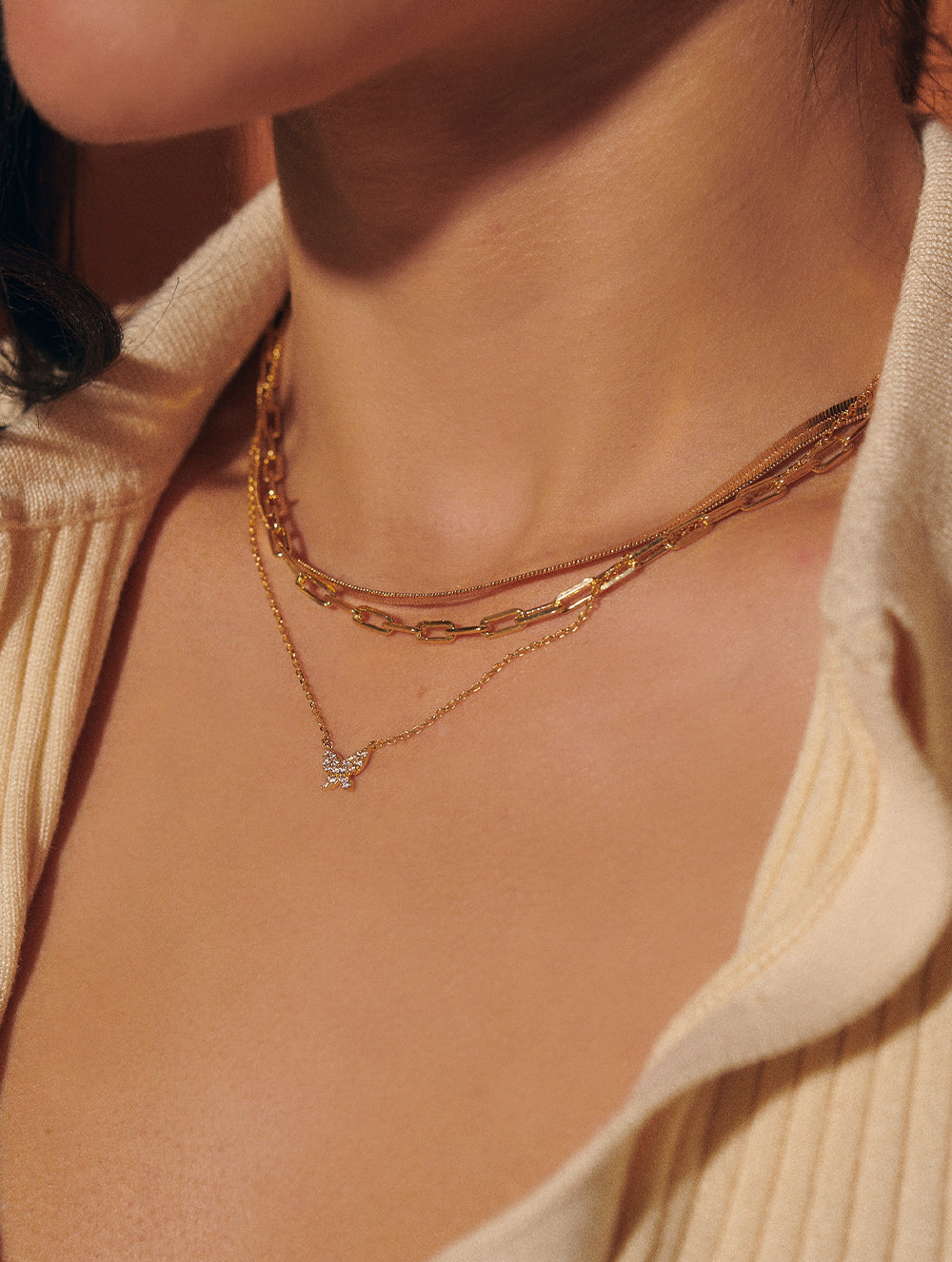 18K Gold Dipped Teeny Tiny Butterfly Necklace SP Inc 18k-gold-dipped-teeny-tiny-butterfly-necklace-sp-inc