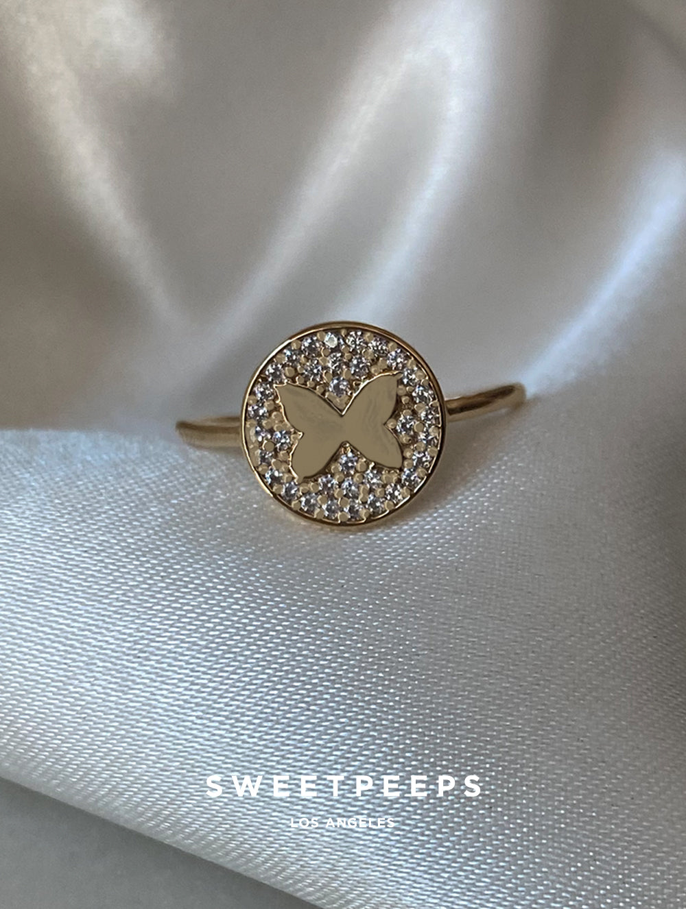 Circle Butterfly Ring