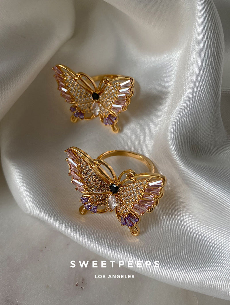Cocktail Butterfly Ring