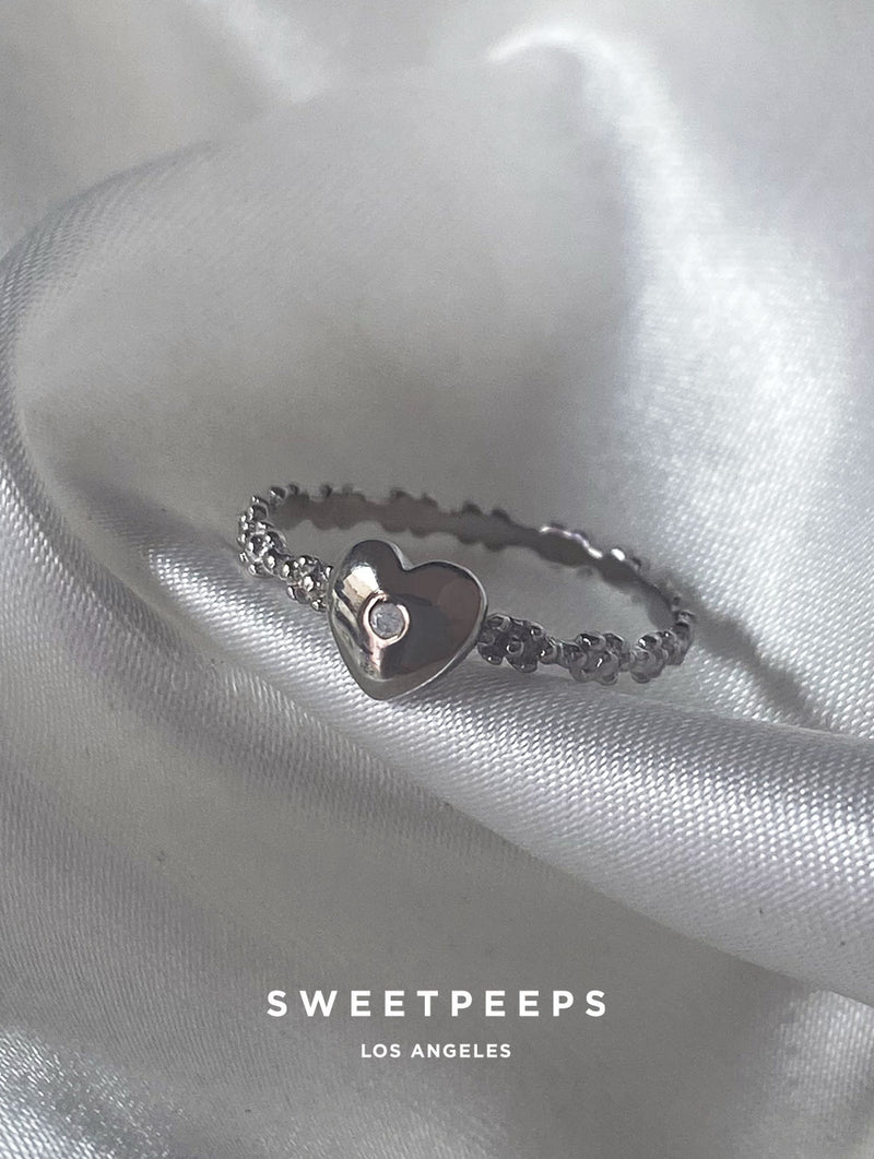 Sterling Silver Princess Heart Ring