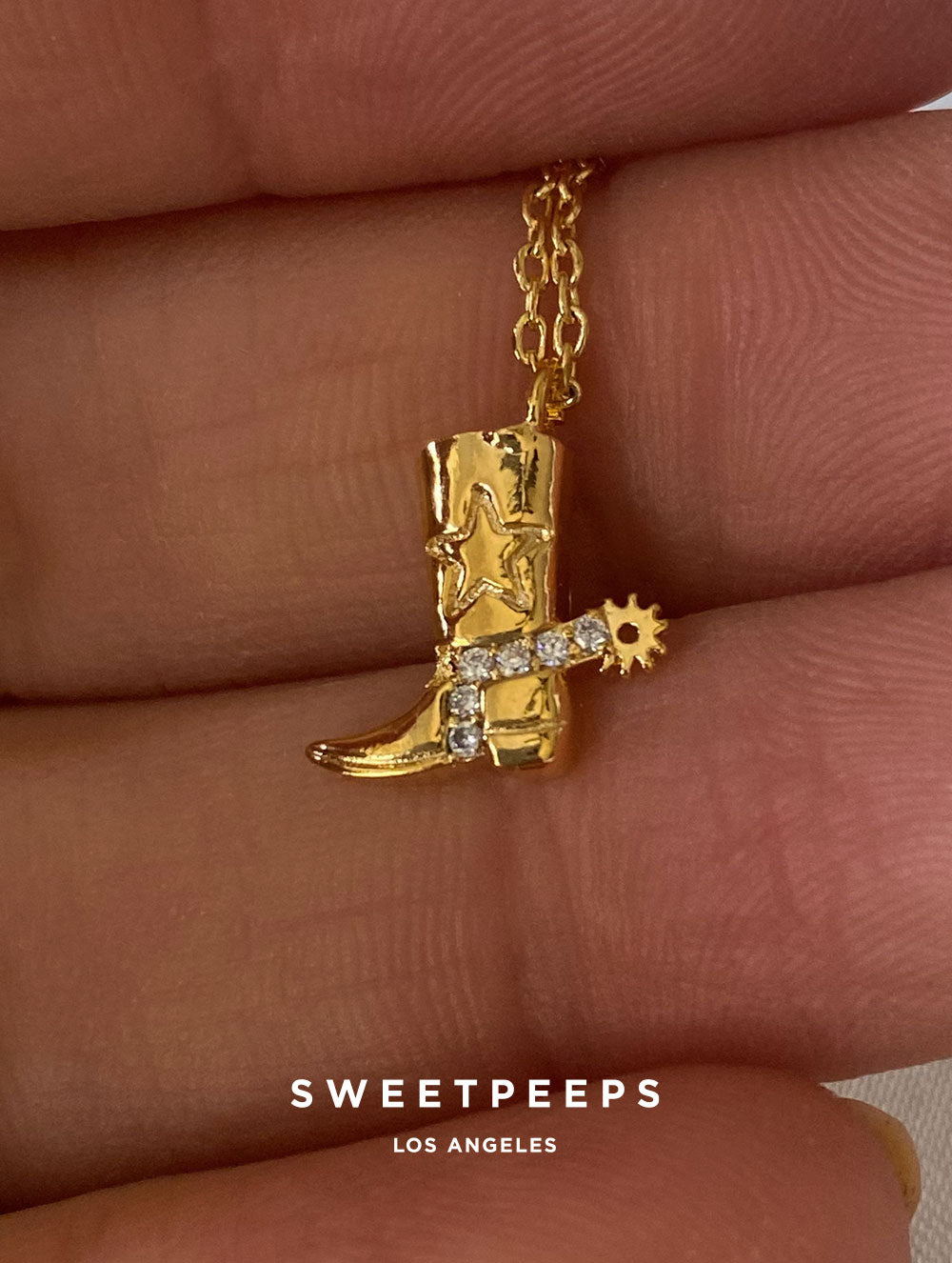 Teeny Tiny Cowboy Boot Necklace