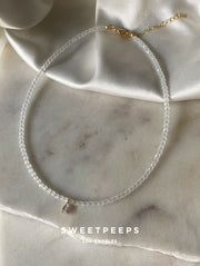 Pear Cut Diamond Beaded Choker