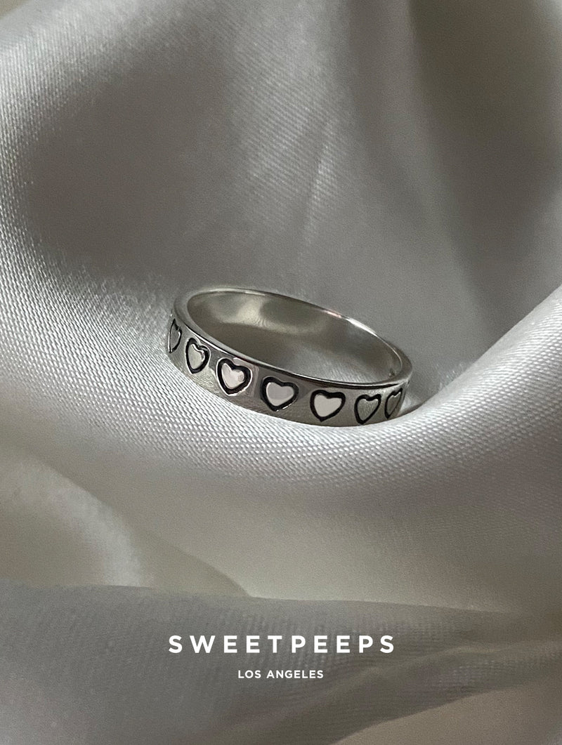 Sterling Silver Drawn Heart Ring